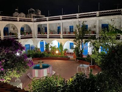 Patio interior con plantas